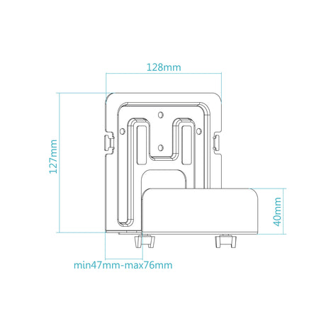 Support mural pour Mini-PC TooQ TQMPM4776 5kg max