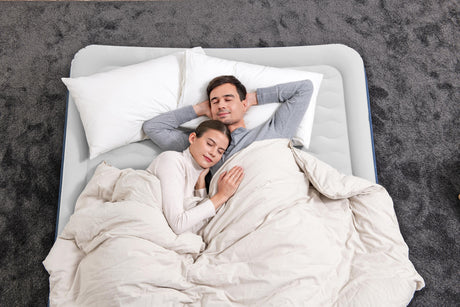 Matelas gonflable - BESTWAY - 67624 - 203x152x46 cm - Bleu/Blanc - Camping