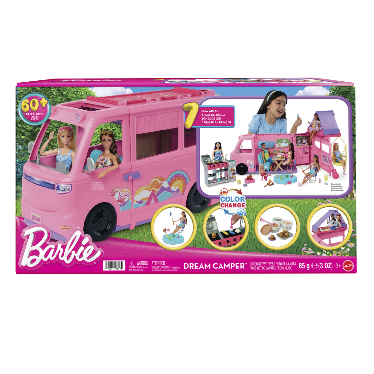 Barbie - Camping Car de Reve - plus de 60 accessoires - Barbie - HRJ78