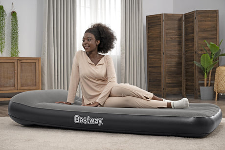 Matelas gonflable - BESTWAY - 671BQ - Tritech Twin - 1 personne, pompe USB intégrée, 1,88 m x 99 cm x 30 cm