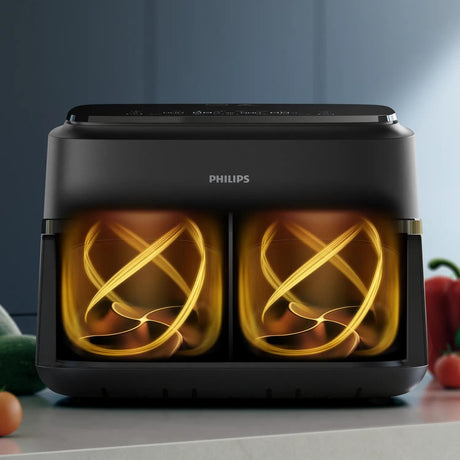 Friteuse sans huile - PHILIPS - NA150/00 - Airfryer Série 1000 - Panier flexible 7.L - Séparateur amovible - 2400W - Noir