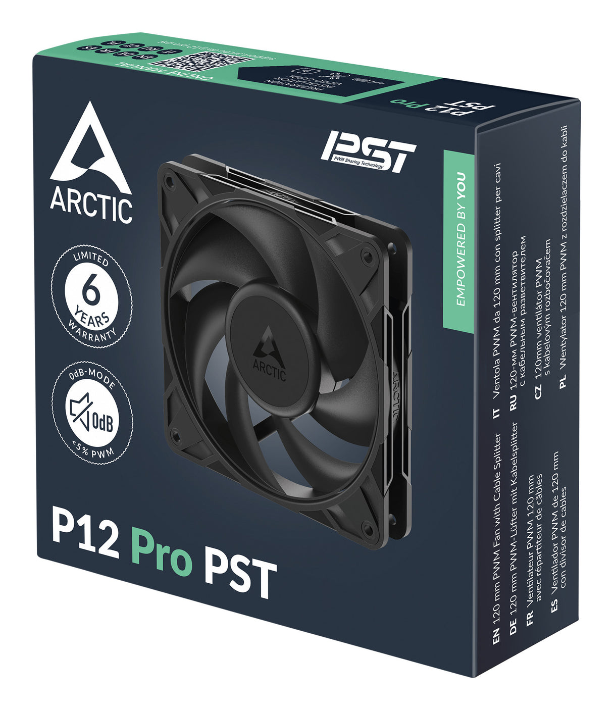 Ventilateur de boitier Arctic P12 Pro PST - 12cm (Noir)