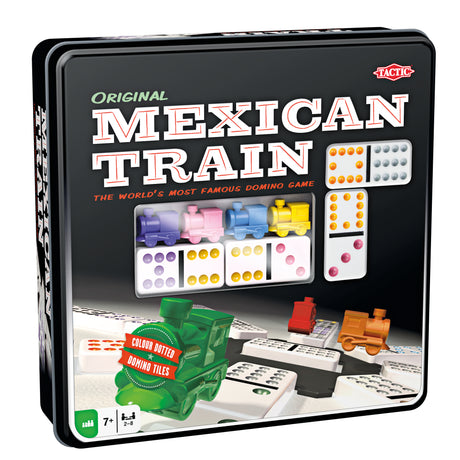 Jeu de dominos Mexican Train TACTIC - Boîte métal - Multicolore - 30 min - Adulte