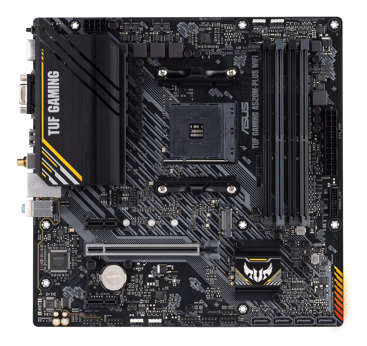 Carte mere - ASUS - TUF GAMING A520M-PLUS WIFI - AMD A520 - Emplacement AM4 micro ATX