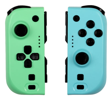 Manettes Joypads - Nintendo Switch et Switch OLED - KONIX - Autonomie 8 h - Fonction vibration - Vert et bleu