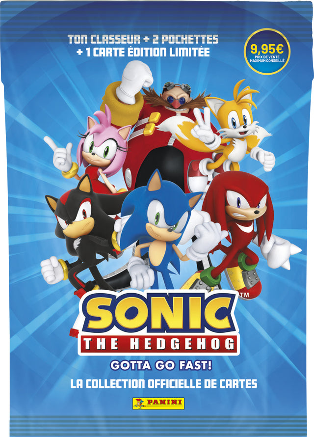 Starter Pack - PANINI - Sonic le hérisson Classic - Classeur - 2 pochettes - 1 carte Édition Limitée