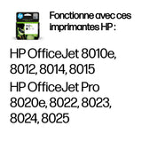 HP 912XL Cartouche d'encre noire grande capacité authentique (3YL84AE) pour HP OfficeJet 8010 series/ OfficeJet Pro 8020 series