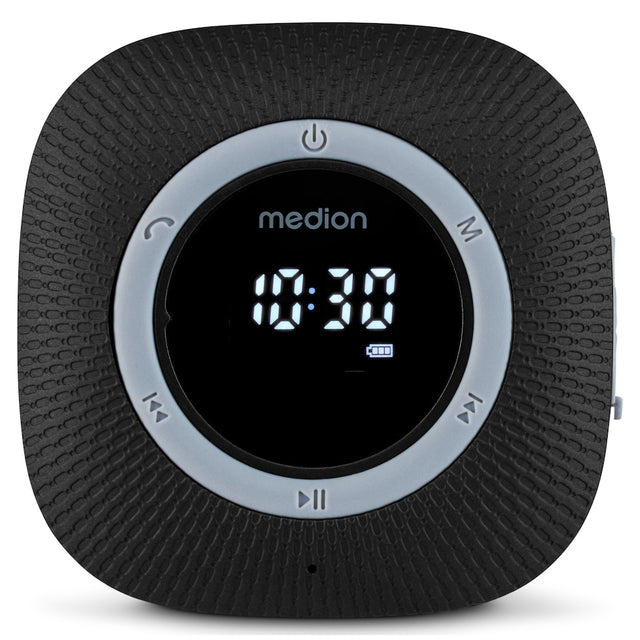 Radio de Douche - MEDION - FM - Bluetooth - IPX6 - Ventouse de fixation - Noir