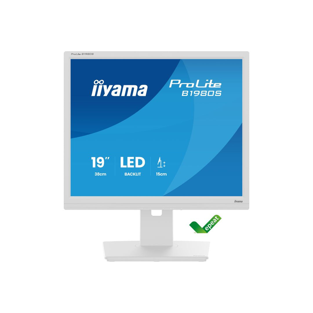 Ecran IIYAMA 19'' LED Blanc dalle TN 3ms 5:4 1280x1024 250cd/m HDMI Displaypor
