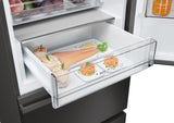 Réfrigérateur combiné - HAIER - 3D 60 Series 5 HTW5618ENPT - Classe E - 360 L - 185 x 59,5 x 66,7 cm - Noir