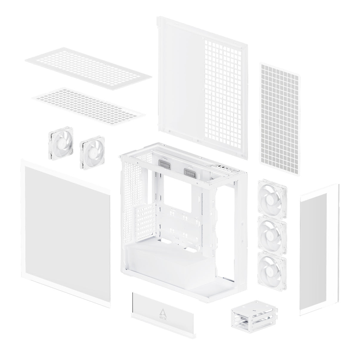 Boitier Grand-Tour E-ATX Arctic Xtender RGB avec panneaux vitrés (Blanc)