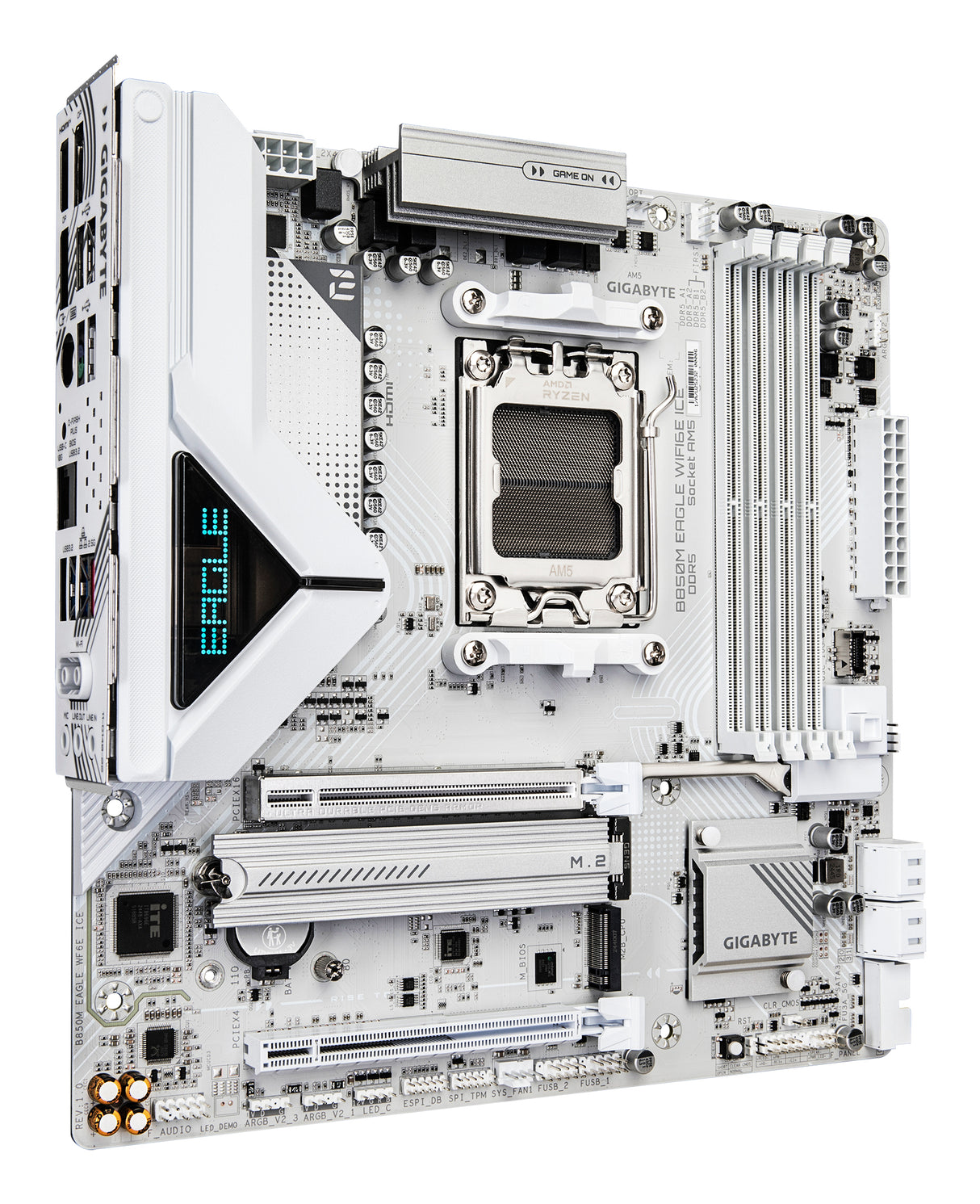Carte mere - GIGABYTE - B850M EAGLE WF6E ICE - Format Micro-ATX - Chipset AMD B850 - DDR5 & PCIe 5.0 - WiFi 6E