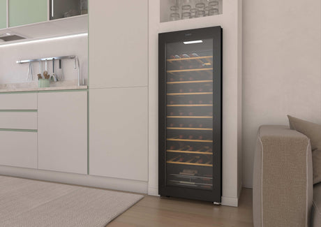 Cave a vin de service - CANDY CW 058 - 58 Bouteilles - Monozone - Connectée - 37 dB - 47,5 x 45 x 128 cm