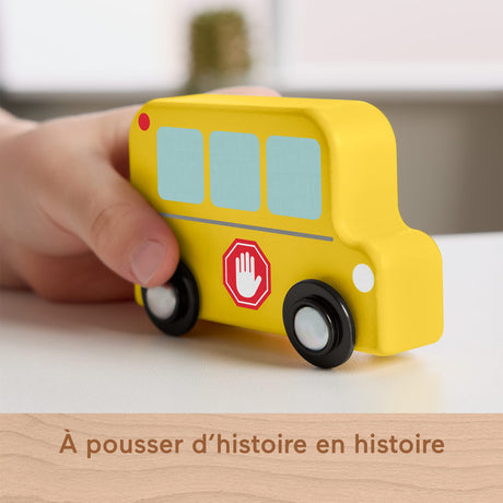 Fisher-Price Mes Véhicules en bois - Véhicule pour jeu a quatre pattes - 4 pieces en bois, des 2 ans, JCY32