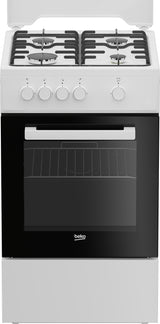 Cuisiniere a gaz - Beko - FSG522DWC - 4 foyers - 50 cm