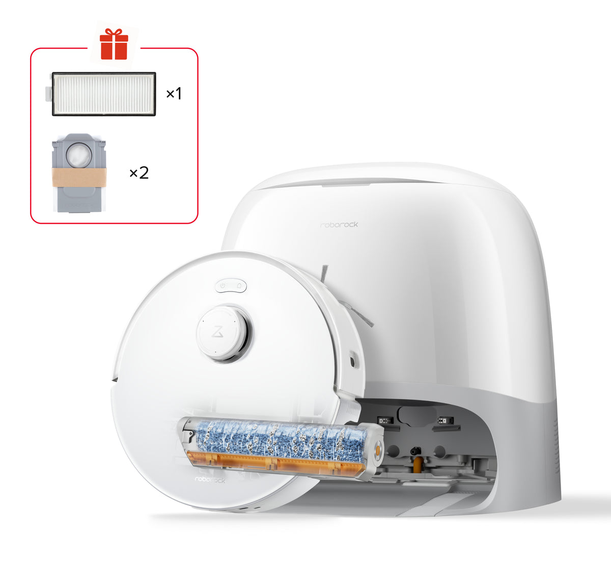 ROBOROCK Qrevo Curv 2 FlowX - Aspirateur Robot Laveur - 20.000 Pa -  Nettoyage SpiraFlow - Double Anti-Enchevetrement