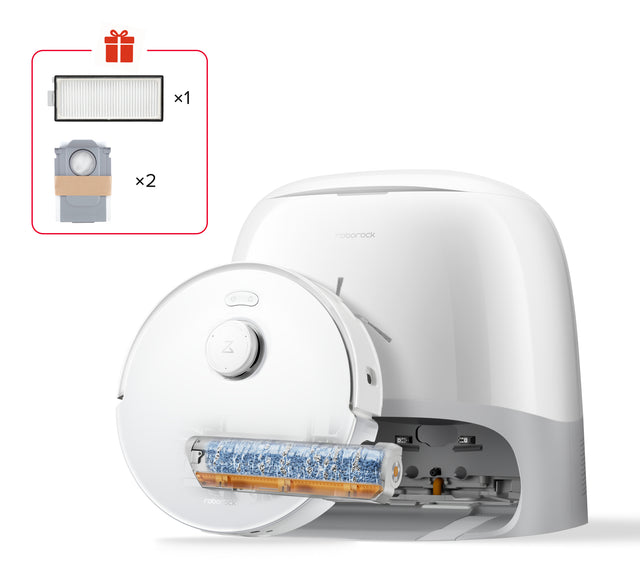 ROBOROCK Qrevo Curv 2 FlowX - Aspirateur Robot Laveur - 20.000 Pa -  Nettoyage SpiraFlow - Double Anti-Enchevetrement
