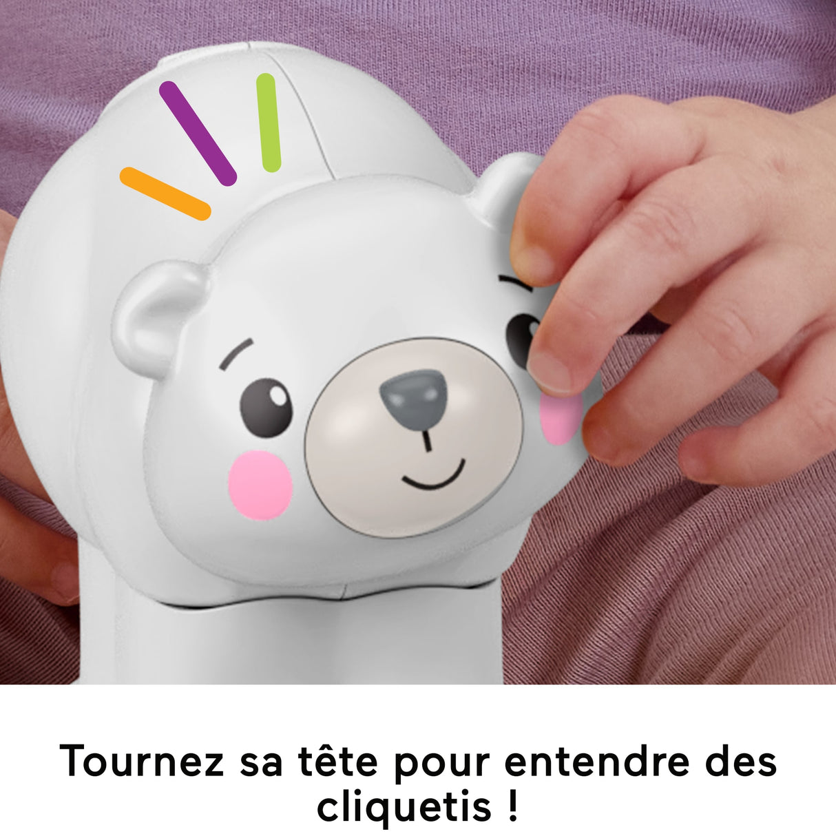 Fisher-Price - Ours polaire a poursuivre - Jouet d'éveil pour bébé - Fisher-Price - JDL63