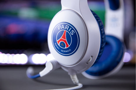 Casque gaming filaire - KONIX - Micro 45° - Câble 1,5 m - Blanc et bleu - Confort Soft Touch