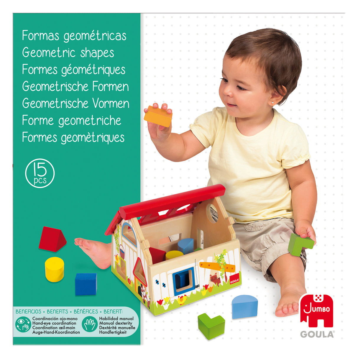 Jouet éducatif - GOULA - Formes géométriques - Boîte a formes pour apprendre a reconnaître les formes