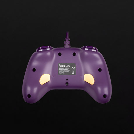 Manette de jeu  - Nintendo Switch/Switch 2 et PC - Mercredi - Filaire - Violet et noir - Poignées anti-dérapantes