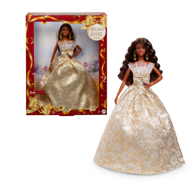 Barbie - Poupée Joyeux Noël - Poupée brune - JBH96
