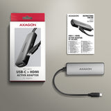 Adaptateur USB-C Axagon vers HDMI 2.1 M/F 15cm (Gris)