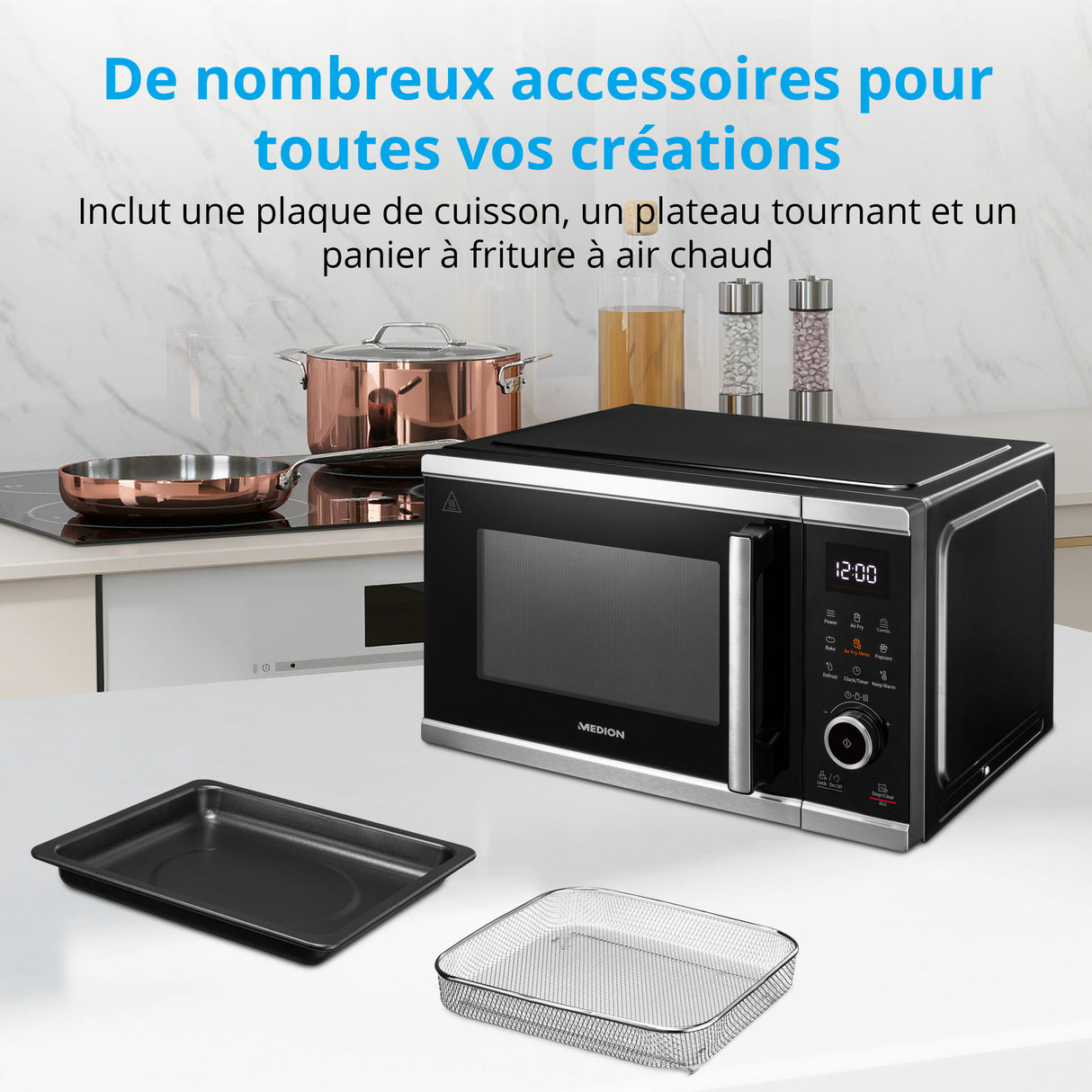 Four micro onde MEDION MD 11499 - Fonction friture a air chaud