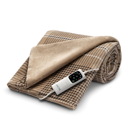Couverture Chauffante - Imetec - Plaid chauffant 180x140 cm - 6 Températures - Technologie Anti Surchauffe Adapto - Lavable