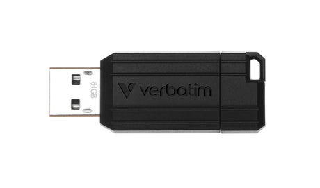 Clé USB 2.0 Verbatim PinStripe - 64Go (Noir)