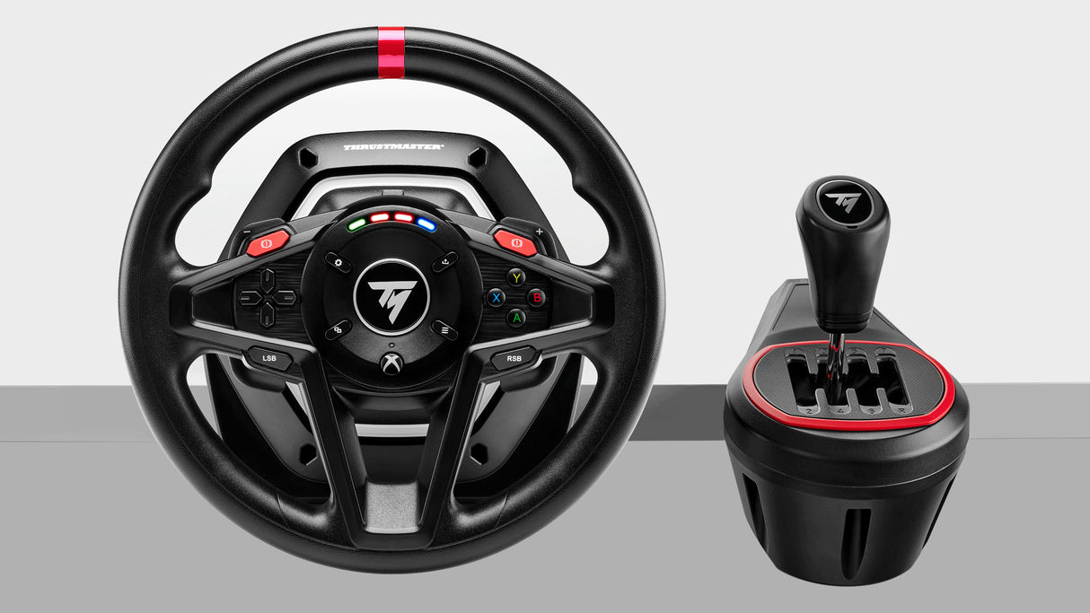 Volant gaming - THRUSTMASTER - T128 X SHIFTER PACK - Pour Xbox Series XS Xbox One et PC - Noir et Rouge