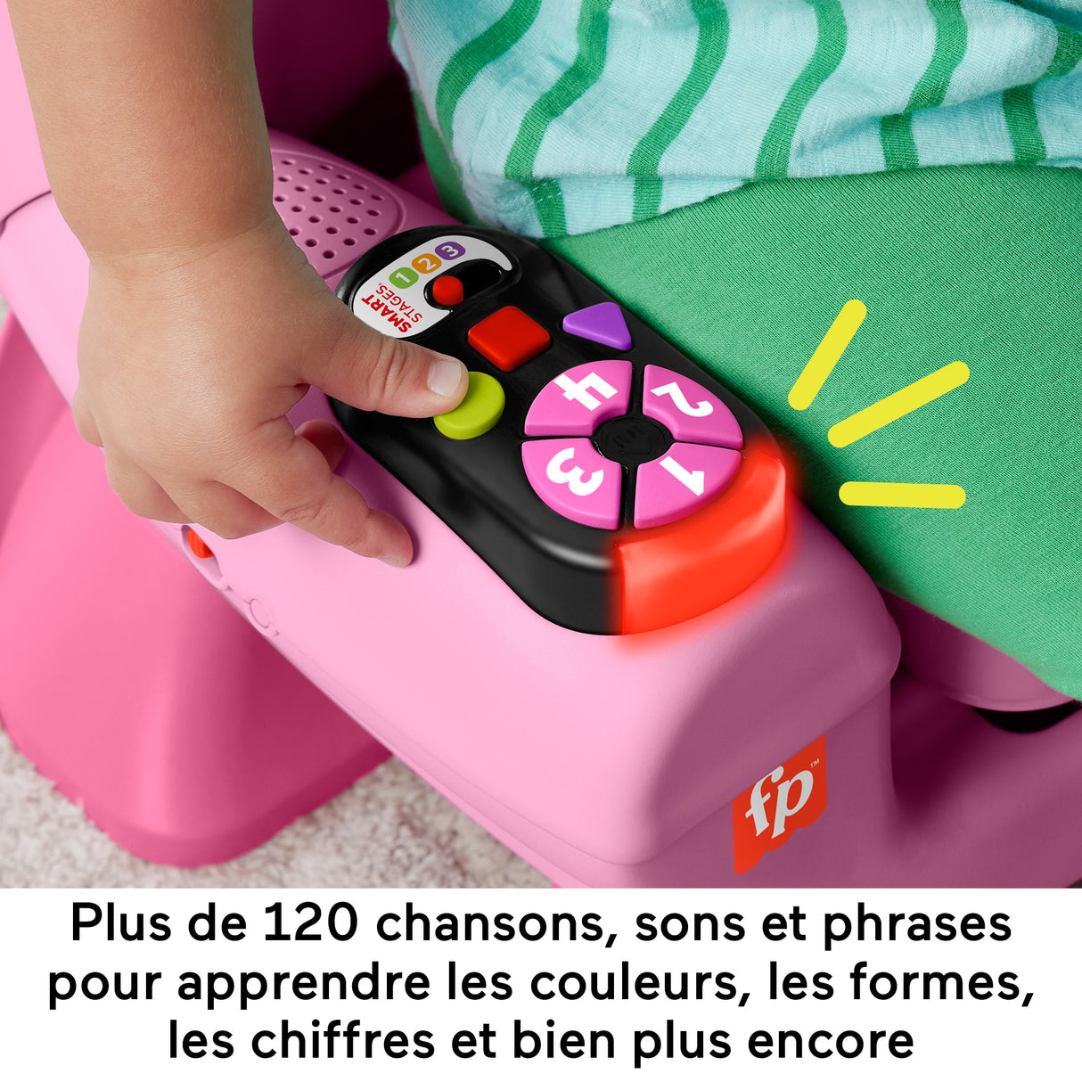 Fisher-Price - Éveil Progressif Rires et Évei l- Chaise électronique rose - Fisher-Price - JFF07