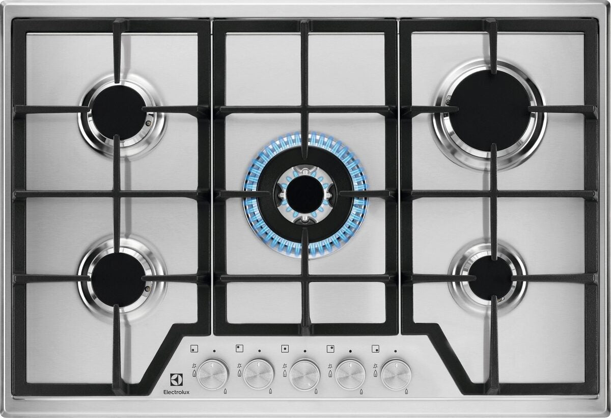 Plaque de cuisson a gaz - ELECTROLUX - 5 foyers - 74,4 x 51 cm - KGS7536SX - Inox