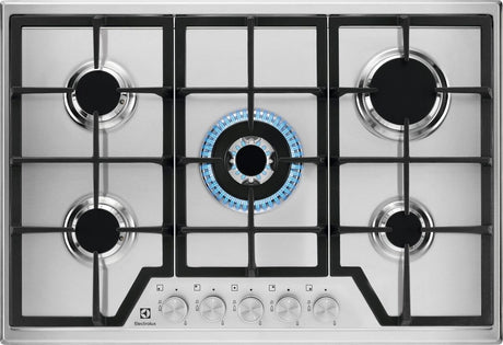 Plaque de cuisson a gaz - ELECTROLUX - 5 foyers - 74,4 x 51 cm - KGS7536SX - Inox