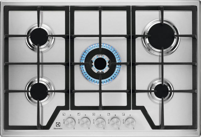 Plaque de cuisson a gaz - ELECTROLUX - 5 foyers - 74,4 x 51 cm - KGS7536SX - Inox