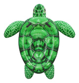 Bouée a chevaucher - Bestway - Tortue - 153 x 140 x 38 cm