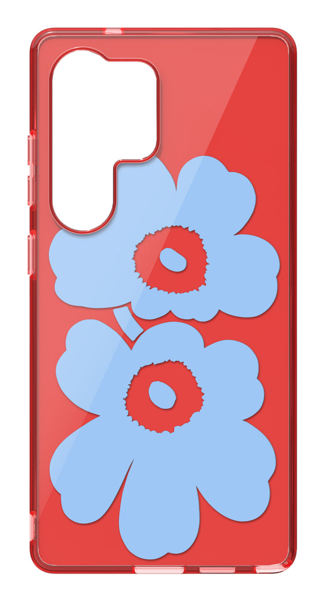 Coque pour Samsung Galaxy S25 Ultra Motif Floral Unikko Samsung Rouge