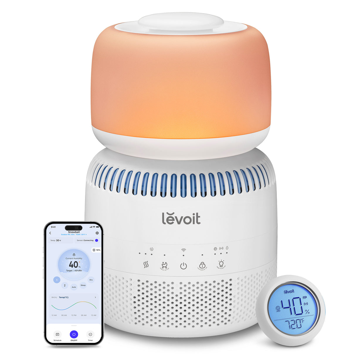 Humidificateur d'air - Levoit - Baby - Capacité 3,8 L - Autonomie jusqu'a 30 h - Surface idéale 20 m˛