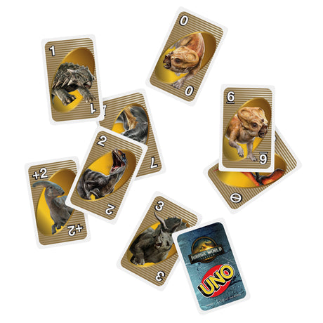 UNO Jurassic World Renaissance - Jeu de cartes - Pour toute la famille - Mattel Games - 7 ans et +