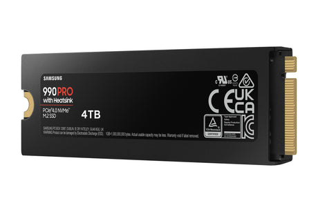 SAMSUNG - 990 PRO avec dissipateur- SSD Interne - 4 To - NVMe M.2 PCIe 4.0x4 - Vitesse lecture jusqu'a 7 450 Mo/s