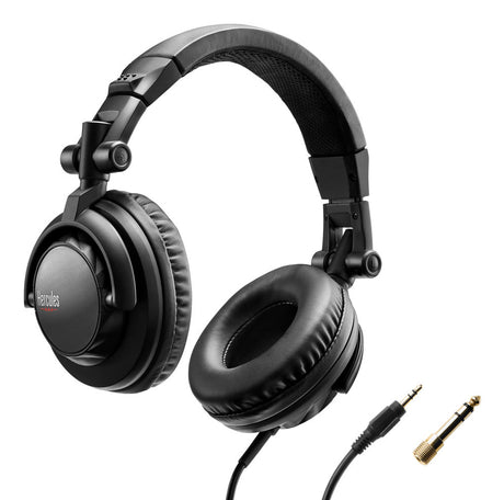 HERCULES HDP DJ45 - Casque DJ a haute performance - Pliable - Ecouteurs pivotants - Câble de 2m - Impédance 60 ohms - Noir