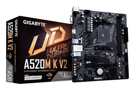 Carte mere - GIGABYTE - A520M K V2 - AM4 - DDR4 64 Go - PCIe Gen3 M.2