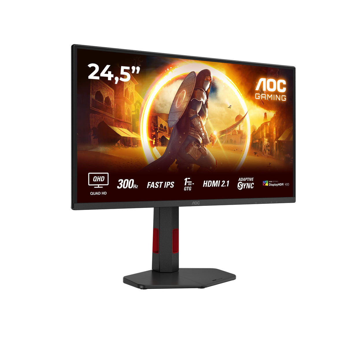 Ecran 25" AOC Gaming G4 Q25G4SR Quad HD 300Hz (Noir)