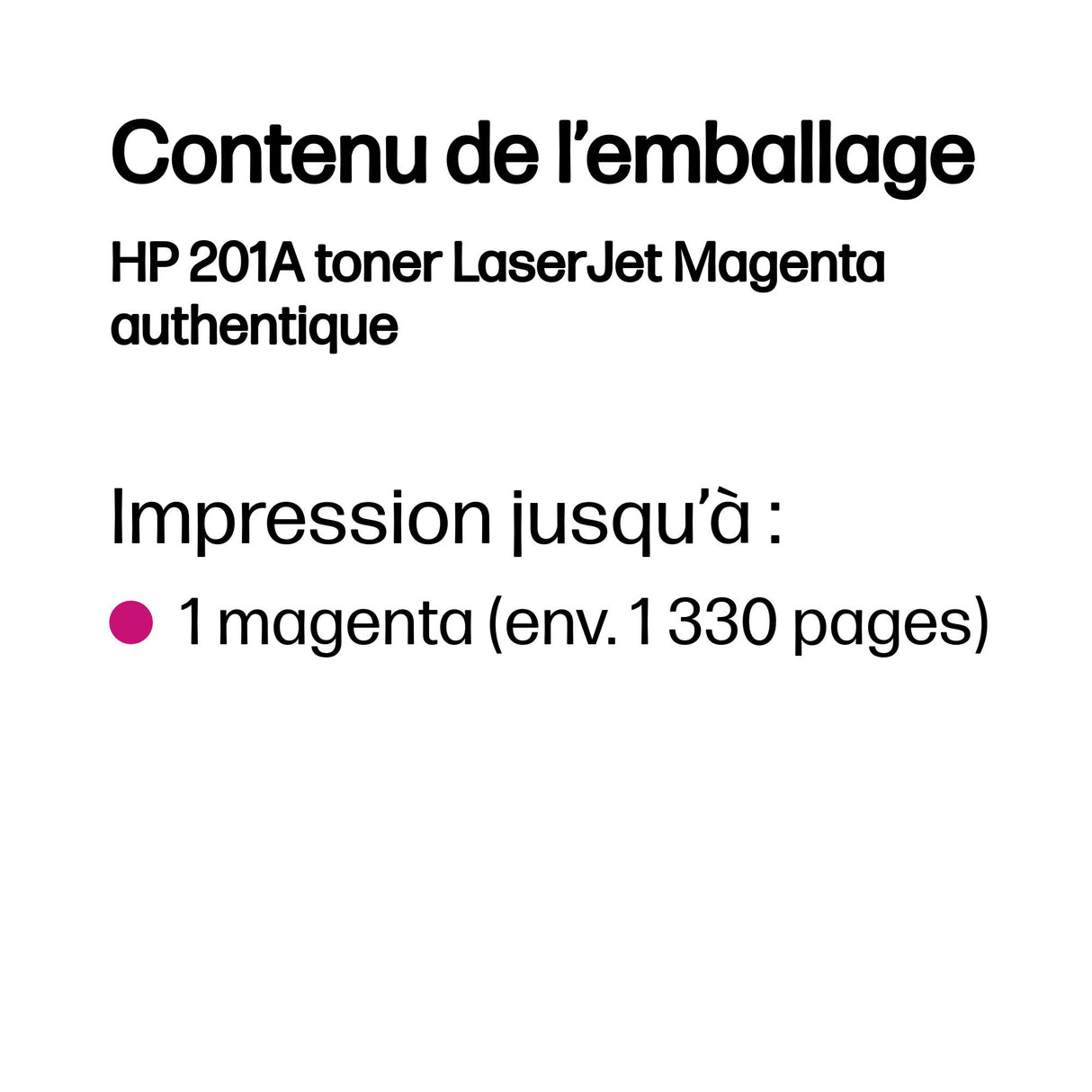 Cartouche d'encre Hp TONER 201 A MAGENTA