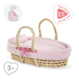 Accessoires poupons - COROLLE - Ensemble Couffin Peluche Rose - pour poupons 36 et 42 cm - des 3 ans