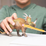 Figurine Tricératops réaliste - Figurine dinosaure authentique de l'ere Jurassique, Schleich 15000 Dinosaurs, Des 4 ans