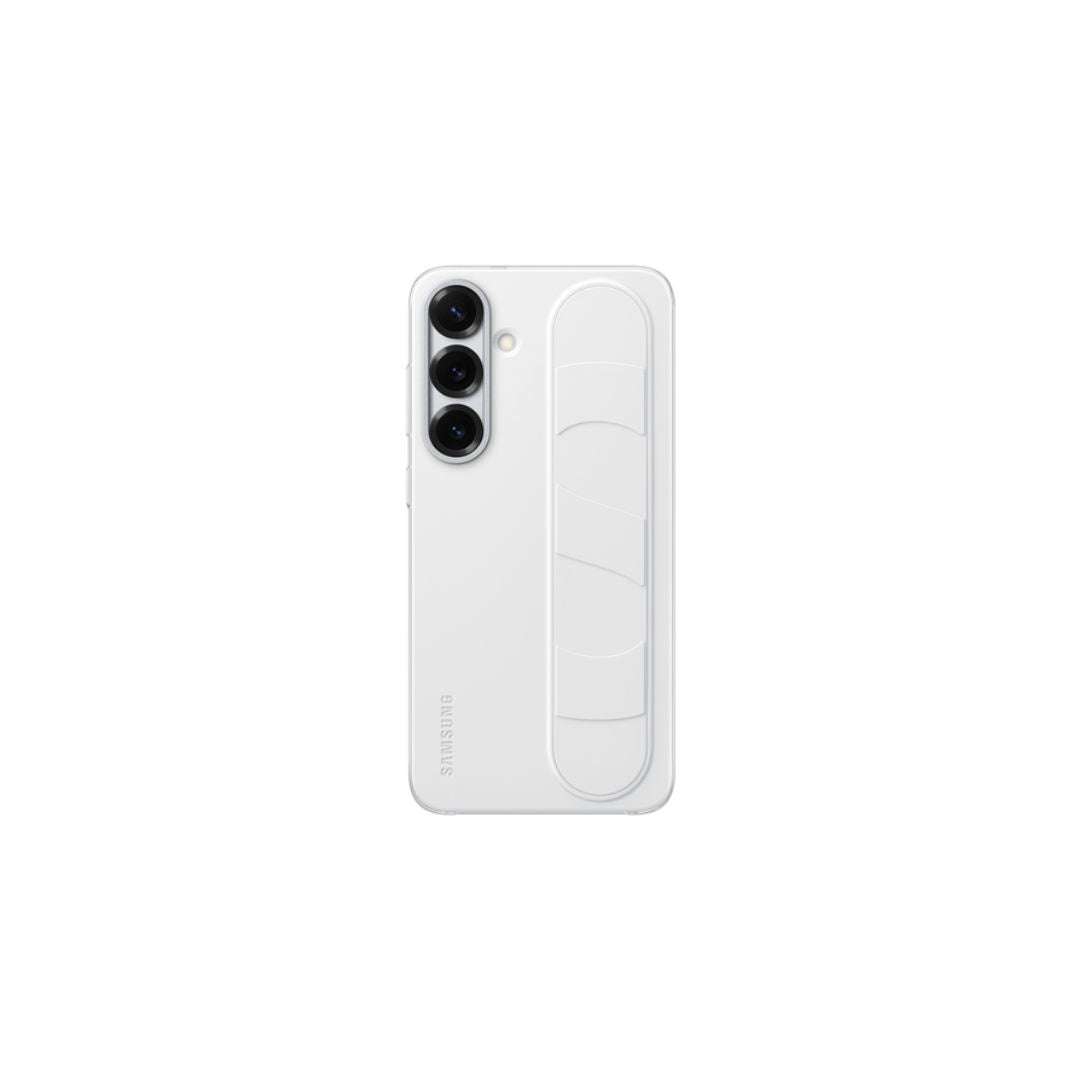 Coque avec lanière et support pour Galaxy S25+ Blanc