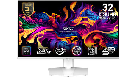 Ecran PC Gamer - MSI - 32 - UHD - 240Hz - Dalle QD-OLED - 0.03ms - Ajustable en hauteur - MPG 321URXW QD-OLED