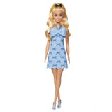 Barbie - Poupée Barbie Fashionistas Robe Dos Nu Bleu Layette avec noeud - Barbie - HYT93