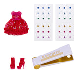 Rainbow High - Poupée Mannequin Be Dazzling - Vivienne Rouge - 28 cm - Pierres précieuses scintillantes et accessoires inclus